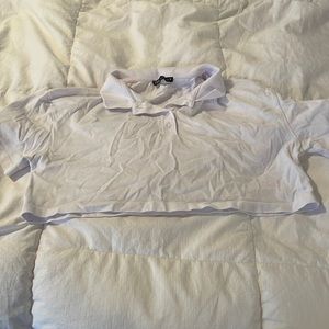 Zara Cropped Collared Top